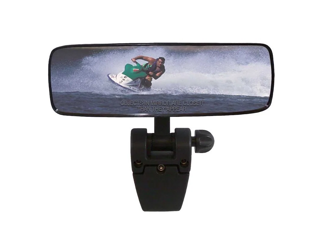 11083 – CIPA Interior Rear View Mirror, Non Auto Dimming Convex Rectangular 4 Inch x 11 Inch Black - view 2